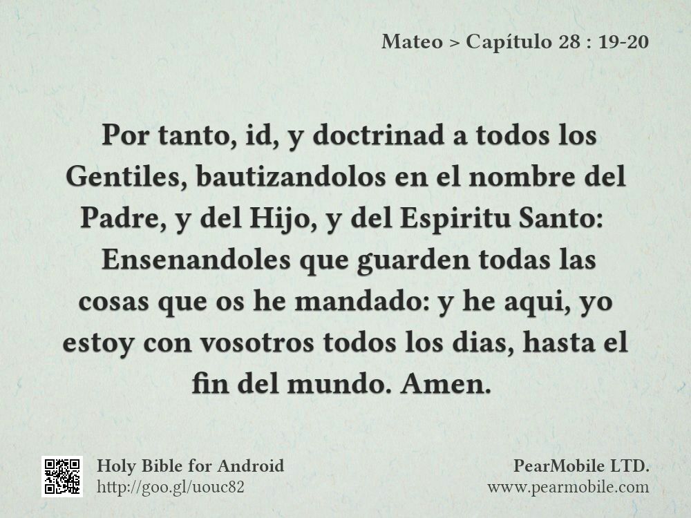 Mateo, Capítulo 28:19-20